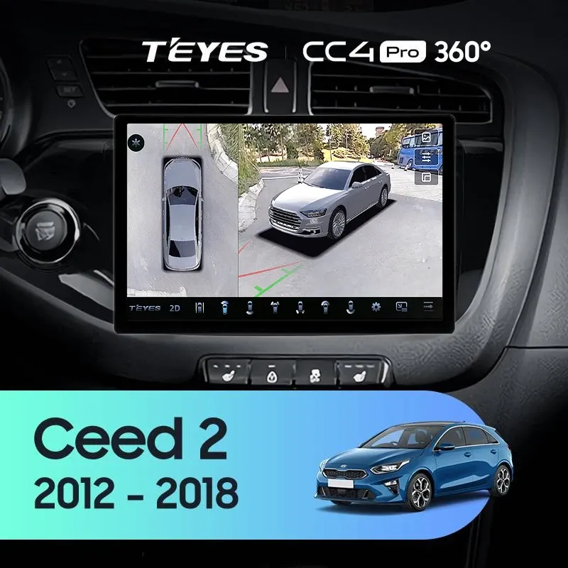 Штатная магнитола Teyes CC4 Pro 360 8/128 Kia Ceed 2 JD (2012-2018) (11")