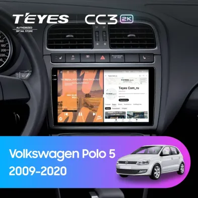 Штатная магнитола Teyes CC3 2K 4/32 Volkswagen Polo 5 (2009-2020) (матовая)