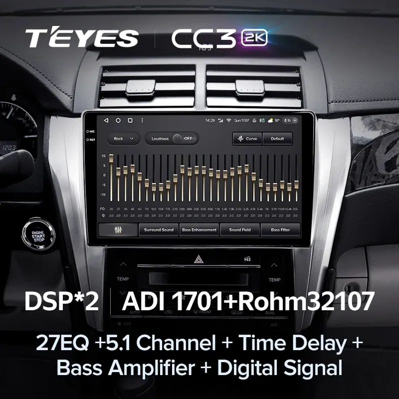 Штатная магнитола Teyes CC3 2K 4/64 Toyota Camry 7 XV 50 55 (2014-2017) F4