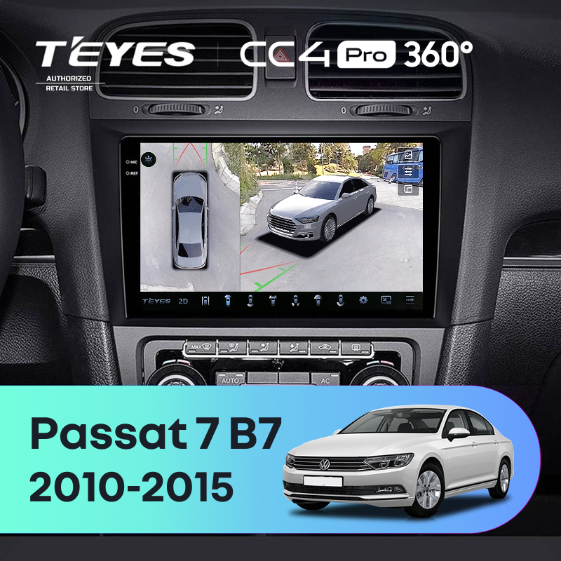 Штатная магнитола Teyes CC4 Pro 360 8/128 Volkswagen Passat 7 B7 (2010-2015)