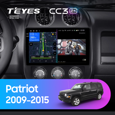 Штатная магнитола Teyes CC3 2K 360 6/128 Jeep Patriot (2009-2015)