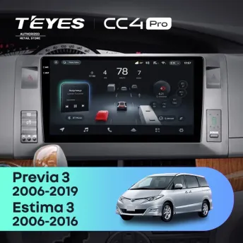 Штатная магнитола Teyes CC4 Pro 8/128 Toyota Previa, Estima AHR20 XR50 (2006-2019)