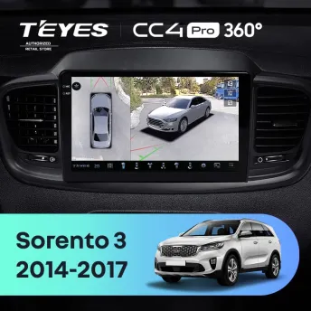 Штатная магнитола Teyes CC4 Pro 360 8/128 Kia Sorento 3 Prime (2014-2017) Тип-B