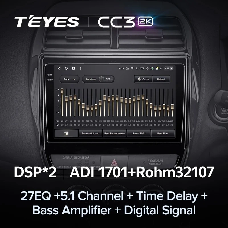 Штатная магнитола Teyes CC3 2K 4/32 Mitsubishi ASX (2016-2026) Тип-B Правый руль