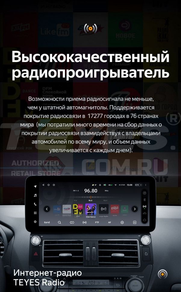 Штатная магнитола Teyes LUX ONE 360 6/128 Toyota Land Cruiser Prado 150 (2013-2017) F2