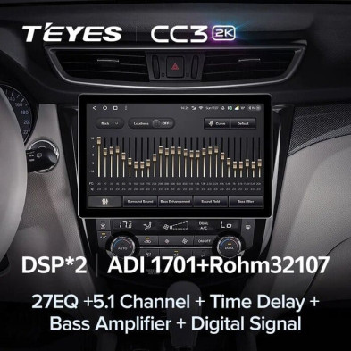 Штатная магнитола Teyes CC3 2K 4/32 Nissan X-Trail 3 T32 (2013-2022) F2 Тип-AВ (13")