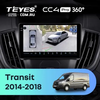 Штатная магнитола Teyes CC4 Pro 360 12/256 Ford Transit Van L3H2 (2014-2018)