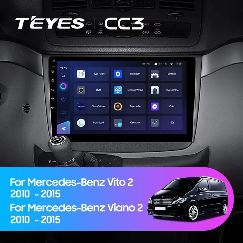 Штатная магнитола Teyes CC3 4/32 Mercedes-Benz Vito W639 (2010-2015)