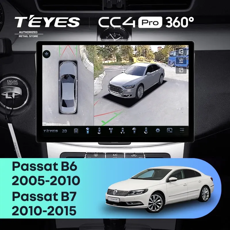 Штатная магнитола Teyes CC4 Pro 360 8/128 Volkswagen Passat 7 B7 (2010-2015) (13")
