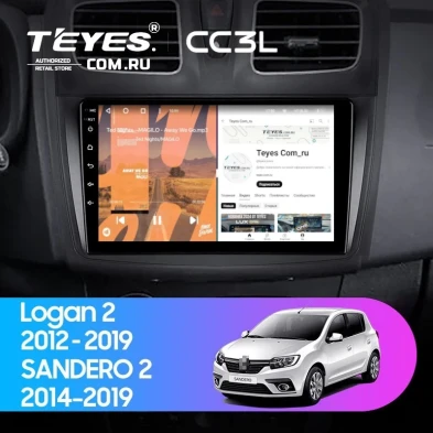 Штатная магнитола Teyes CC3L 4/32 Renault Sandero 2 (2013-2022) F2