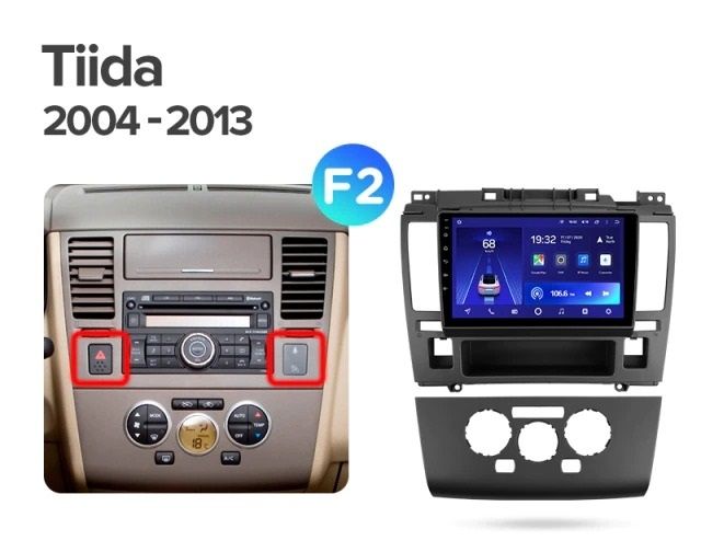 Штатная магнитола Teyes CC2 Plus 6/128 Nissan Tiida C11 (2004-2013) F2