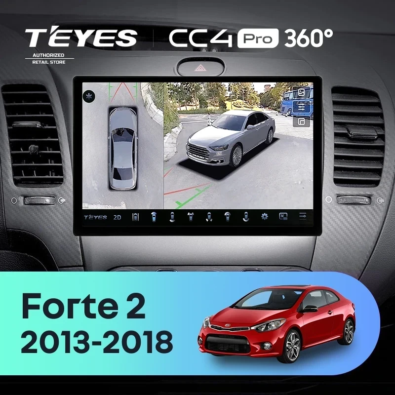 Штатная магнитола Teyes CC4 Pro 360 8/128 Kia Forte 2 (2013-2018) F1 Тип-AB (11")