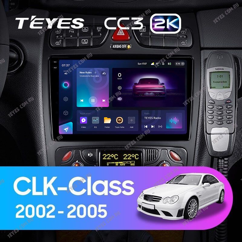 Штатная магнитола Teyes CC3 2K 6/128 Mercedes-Benz CLK-Class C209 A209 (2002-2005) F2