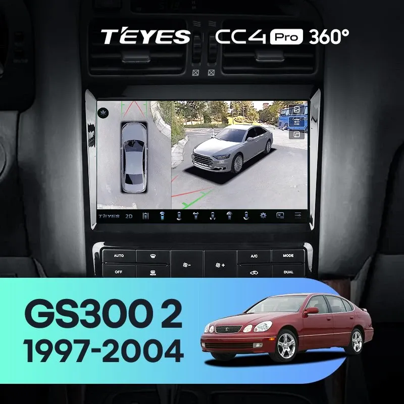 Штатная магнитола Teyes CC4 Pro 360 8/128 Lexus GS300 2 S160 (1997-2004) Тип-B