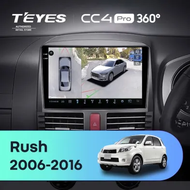 Штатная магнитола Teyes CC4 Pro 360 12/256 Toyota Rush J200 (2006-2016) Правый руль