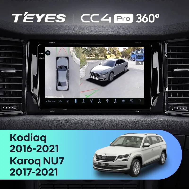 Штатная магнитола Teyes CC4 Pro 360 12/256 Skoda Karoq (2017-2021) Тип-A