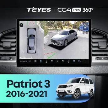 Штатная магнитола Teyes CC4 Pro 360 12/256 UAZ Patriot 3 (2016-2021) F2 (13")