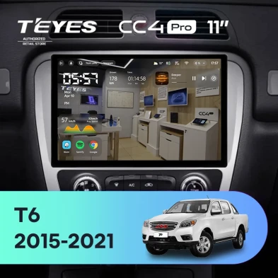 Штатная магнитола Teyes CC4 Pro 12/256 JAC T6 (2015-2021) (11")