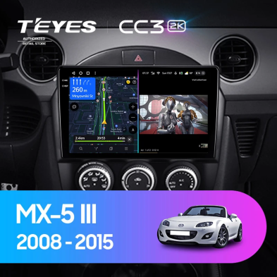 Штатная магнитола Teyes CC3 2K 4/32 Mazda MX-5 (2008-2015)