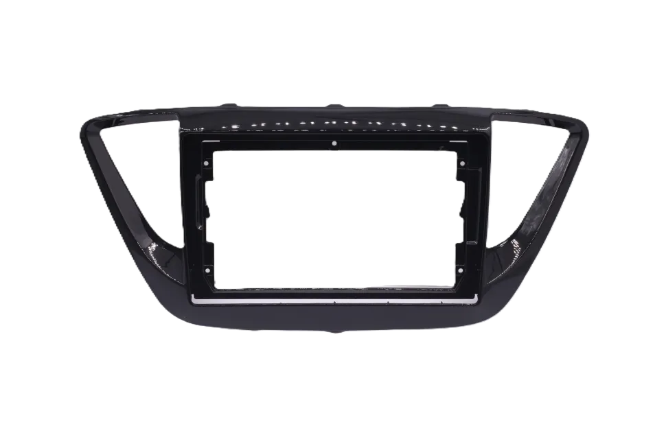 Переходная рамка Hyundai Solaris 2 (2017-2020) (черный глянец) F3 Тип-A (9")