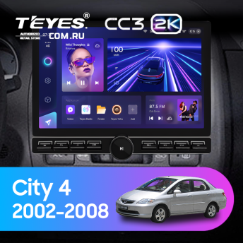 Штатная магнитола Teyes CC3 2K 6/128 Honda City 4 (2002-2008) (13&quot; с кнопками)
