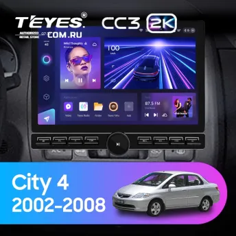 Штатная магнитола Teyes CC3 2K 6/128 Honda City 4 (2002-2008) (13" с кнопками)