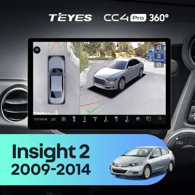 Штатная магнитола Teyes CC4 Pro 360 8/128 Honda Insight 2 (2009-2014) Правый руль (13")