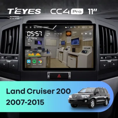 Штатная магнитола Teyes CC4 Pro 8/128 Toyota Land Cruiser 200 (2007-2015) F1 (11")