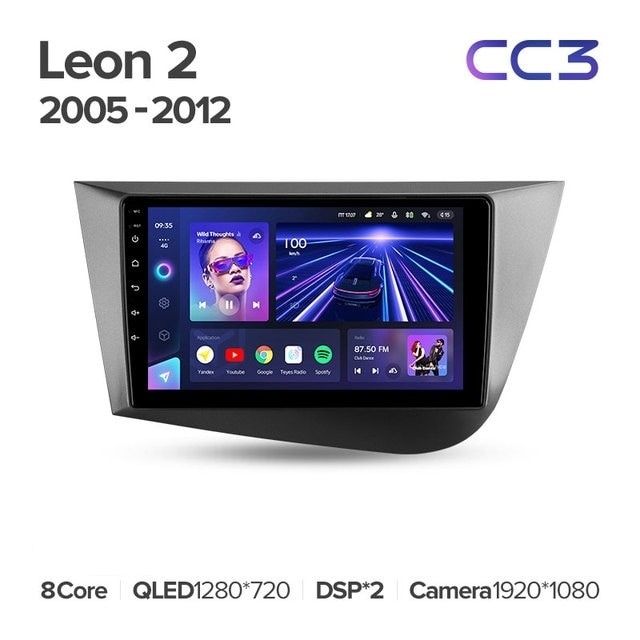 Штатная магнитола Teyes CC3 4/32 Seat Leon 2 (2005-2012) F2