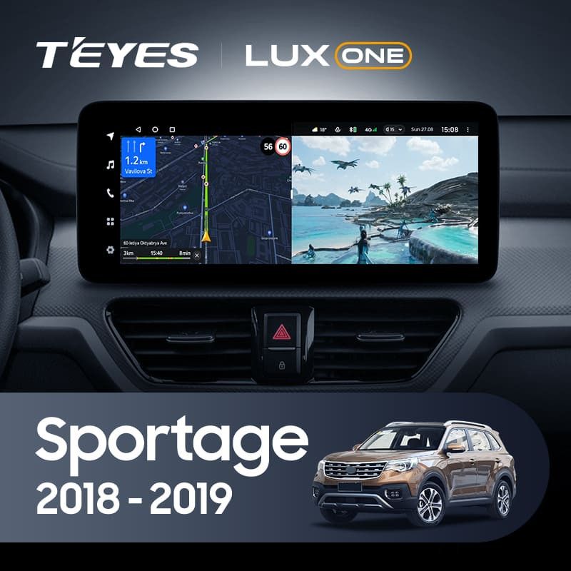 Штатная магнитола Teyes LUX ONE 6/128 Kia Sportage (2018-2019) Тип-A