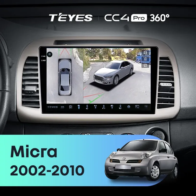 Штатная магнитола Teyes CC4 Pro 360 8/128 Nissan Micra K12 (2002-2010)