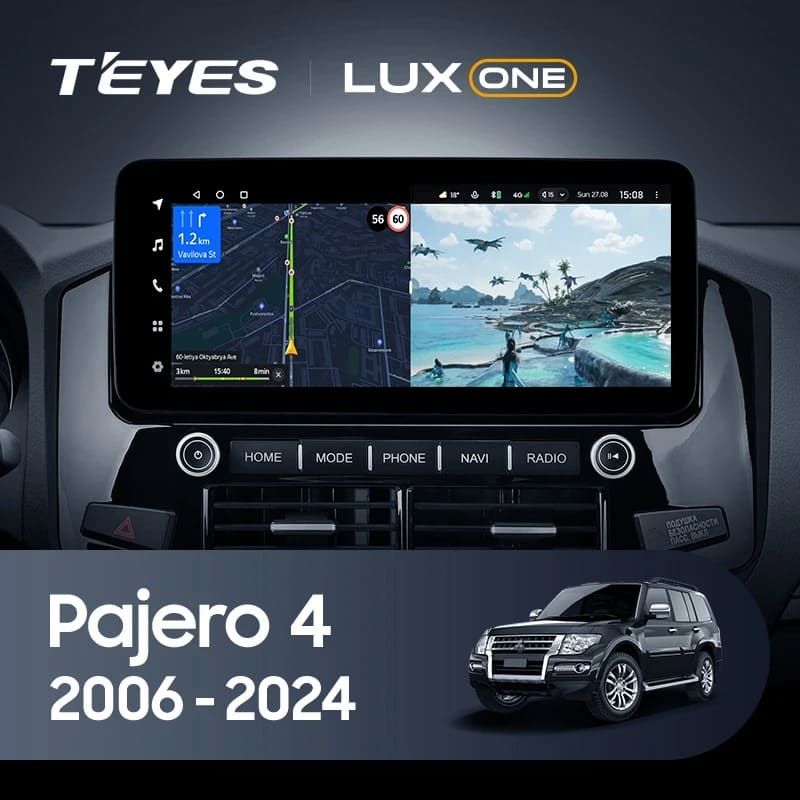 Штатная магнитола Teyes LUX ONE 4/32 Mitsubishi Pajero 4 V80 V90 (2006-2024) Тип-A