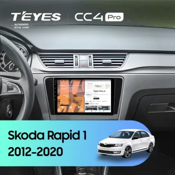 Штатная магнитола Teyes CC4 Pro 12/256 Skoda Rapid 1 (2012-2020) F1