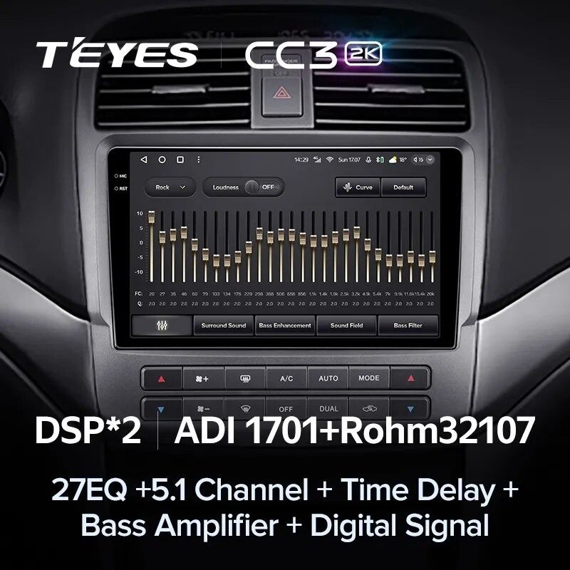 Штатная магнитола Teyes CC3 2K 4/32 Honda inspire 4 (2003-2007)