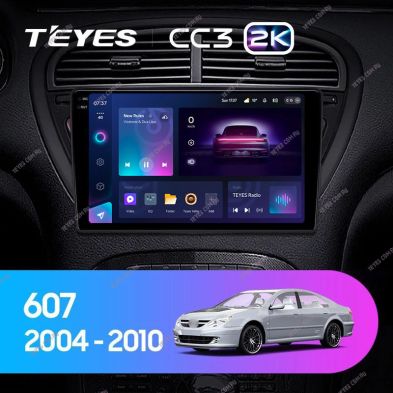 Штатная магнитола Teyes CC3 2K 6/128 Peugeot 607 (2004-2010)