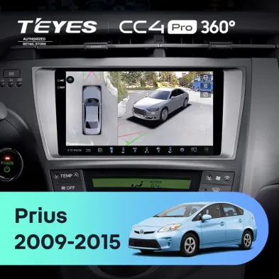 Штатная магнитола Teyes CC4 Pro 360 12/256 Toyota Prius 3 XW30 (2009-2015) F1 Правый руль