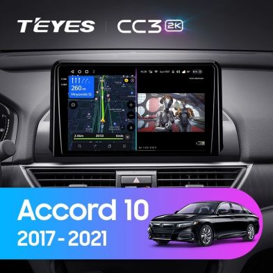 Штатная магнитола Teyes CC3 2K 4/32 Honda Accord 10 CV (2017-2021) Тип-A