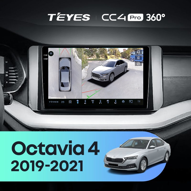 Штатная магнитола Teyes CC4 Pro 360 8/128 Skoda Octavia 4 A8 (2019-2021)