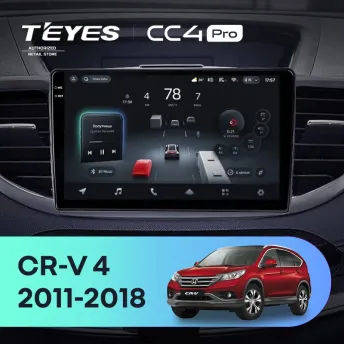 Штатная магнитола Teyes CC4 Pro 12/256 Honda CR-V 4 RM RE (2011-2018) Тип-C