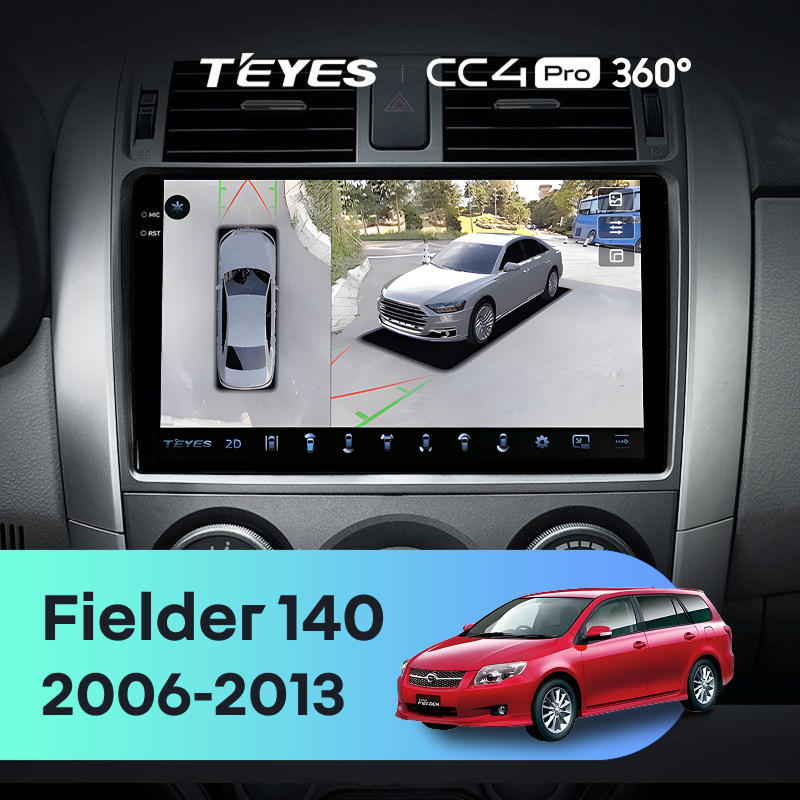 Штатная магнитола Teyes CC4 Pro 360 8/128 Toyota Corolla Fielder 140 (2006-2013) Тип-B