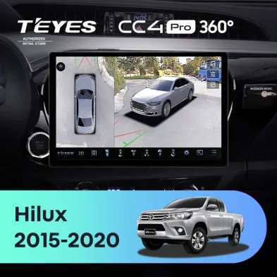 Штатная магнитола Teyes CC4 Pro 360 8/128 Toyota Hilux Pick Up (2015-2020) (11")