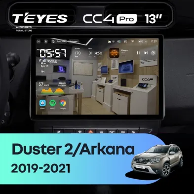 Штатная магнитола Teyes CC4 Pro 8/128 Renault Duster HM 2 (2020-2021) F2 (13")