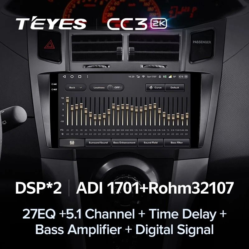 Штатная магнитола Teyes CC3 2K 4/64 Toyota Yaris 2 XP90 (2005-2012) F2