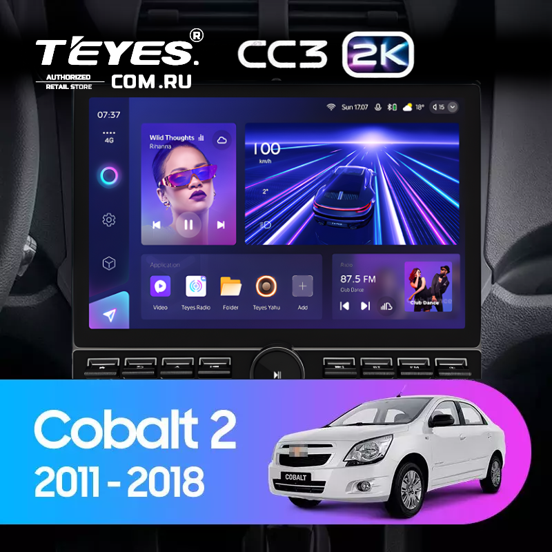 Штатная магнитола Teyes CC3 2K 6/128 Chevrolet Cobalt 2 (2011-2018) (13&quot; с кнопками)