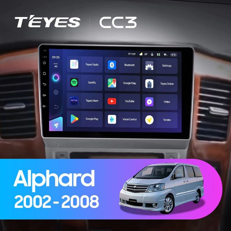 Штатная магнитола Teyes CC3 4/32 Toyota Alphard 1 H10 (2002-2005) F1