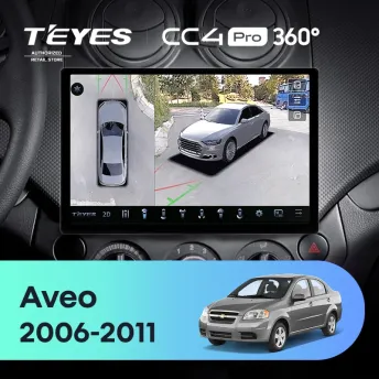 Штатная магнитола Teyes CC4 Pro 360 12/256 Chevrolet Aveo (2006-2011) (11")