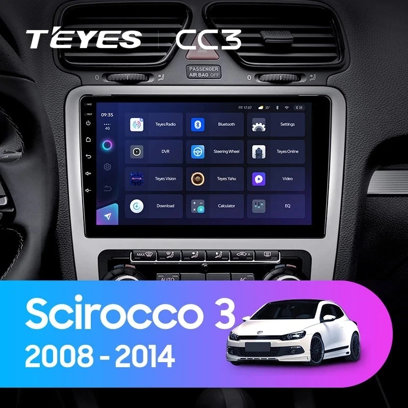 Штатная магнитола Teyes CC3 4/32 Volkswagen Scirocco 3 (2008-2014) F3 (Серая)