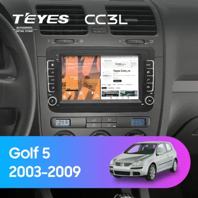 Штатная магнитола Teyes CC3L 4/32 Volkswagen Golf 5 (2003-2009) (с кнопками) 7"