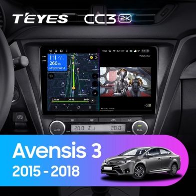 Штатная магнитола Teyes CC3 2K 360 6/128 Toyota Avensis 3 (2015-2018) F2