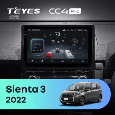 Штатная магнитола Teyes CC4 Pro 8/128 Toyota Sienta 3 (2022-2023)